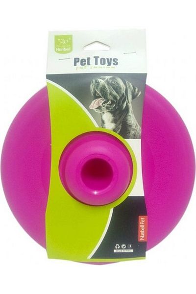 Nunbell 22 cm Pink Plastic Frisbee - for Dogs