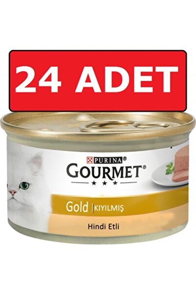 Gourmet Purina Gold Kıyılmış Hindi Etli Kedi Konservesi 85 gr 24 Adet Yaş Mama