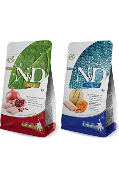 N&D Tahılsız Kitten Tavuklu Yavru Kedi Maması 1,5 kg ve N&d Tahılsız Balkabak...