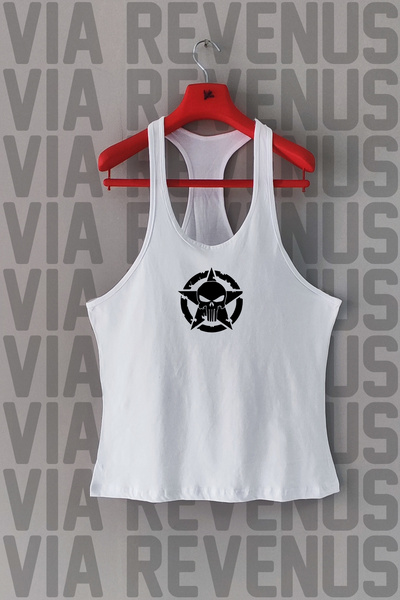 Vordevia Punisher Printed Tank Top Sports Tank Top