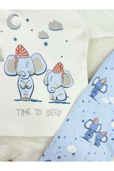 Yollo Kids Set pijamale pentru copii din bumbac - Imprimat elefant