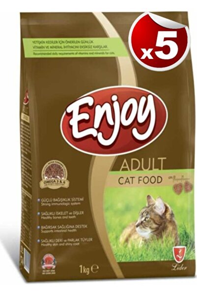 Enjoy Tavuk Etli Kedi Maması 1 Kg X 5 Adet