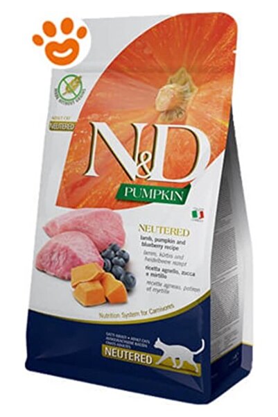 N&D Balkabaklı Kuzulu Yaban Mersinli Kısırlaştırılmış Kedi Maması 5 kg