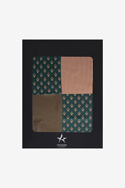 ALTINYILDIZ CLASSICS Erkek Yeşil-Kahve Mendil