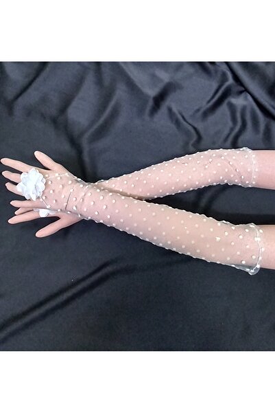 es moda shop Μανίκια χωρίς δάχτυλα Alessi White Polka Dot