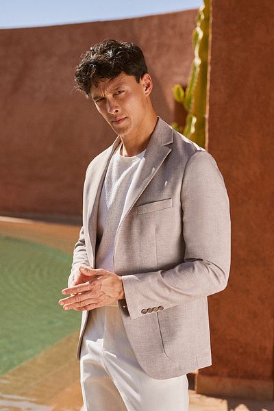 ALTINYILDIZ CLASSICS Ανδρικό γκρι Slim Fit Slim Fit μονόχρωμο μάλλινο μπουφάν με μοτίβο γιακά