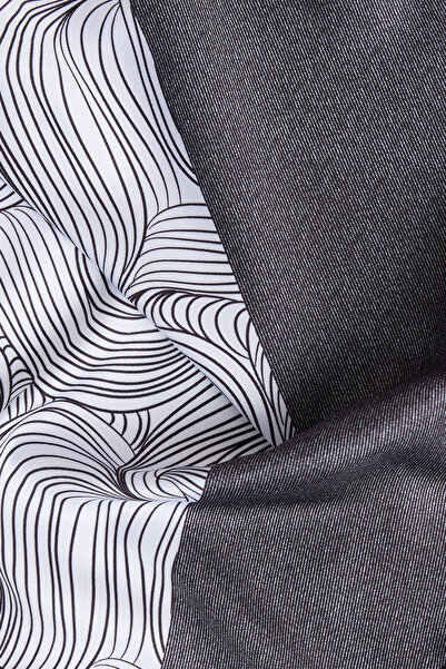 ALTINYILDIZ CLASSICS Чоловіча чорно-біла хустинка