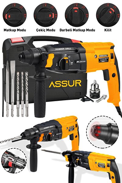 ASSUR Profesyonel Metal Şanzıman Kırıcı Delici Hilti Darbeli Matkap 2-28 mm