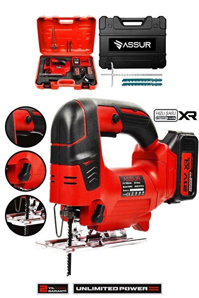 ASSUR PLUS Assur Profesyonel 21V 3.0Ah 10 Pilli Metal Şanzıman Dekupaj Testere