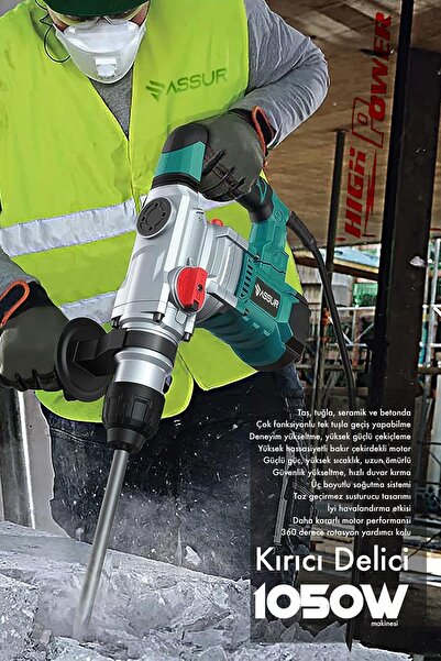 ASSUR 1050w Profesyonel 28 mm Kırıcı Delici Hilti Darbeli Hilti