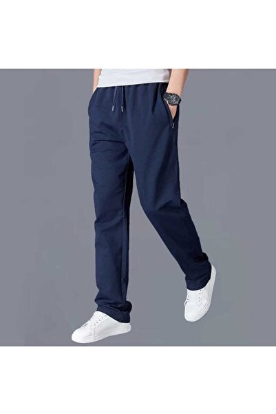 UYN SPORT Navy Blue Straight Leg Relaxed Fit Sweatpants