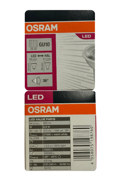 Osram 6.9W (80W) 2700K (Sarı Işık) GU10 Duylu Led Spot Ampul