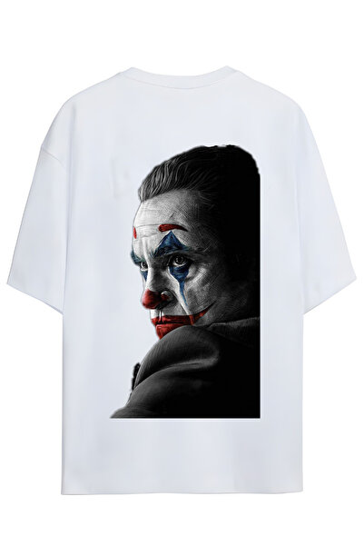 MAGORS Unisex Joker Design - Βαμβακερό μπλουζάκι με στάμπα στην πλάτη και στο στήθος