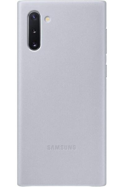 Samsung Galaxy Note 10 Ile Uyumlu Deri Kılıf Gri Ef-vn970ljegww