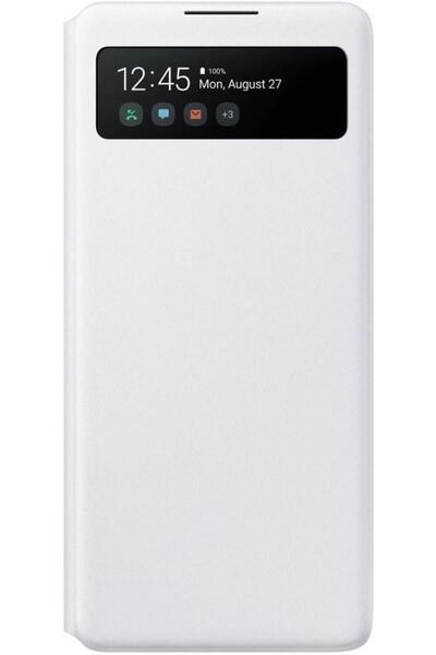 Samsung Galaxy S10 Lite Ile Uyumlu S View Wallet Cover Kılıf Beyaz Ef-eg770pw...