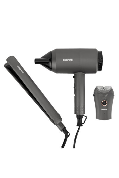 Geepas 3in1 Professional Styling Kit-GHF86068, Dryer, Straightener,Epilator| 2 Speed& 2 Level Heat Setting