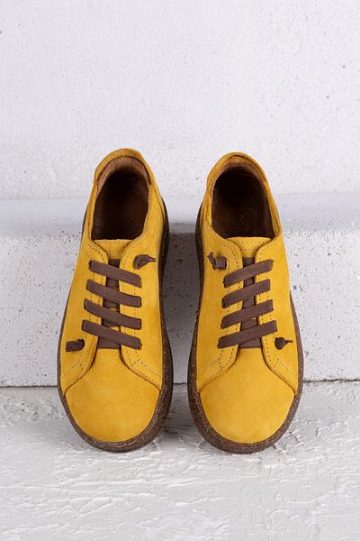 Getcho Chako Women's Mustard Nubuck Casual Shoes