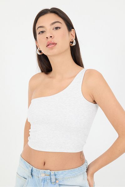 Addax Μονό ώμο Crop Tank Top A13618-p13