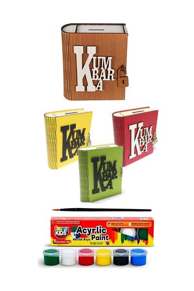 GLANCE Wooden Piggy Bank Painting Set