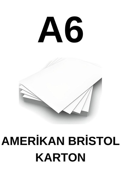 ÇÖZÜM KAĞIT Amerikan Bristol Karton A6 350 gr - 200 Adet 10.5 ?x 14.8 cm