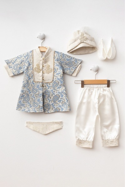 Tombyco Erkek Bebek Mevlütlük Şehzade Sünnetlik Sünnet Kıyafeti 0-6 Ay