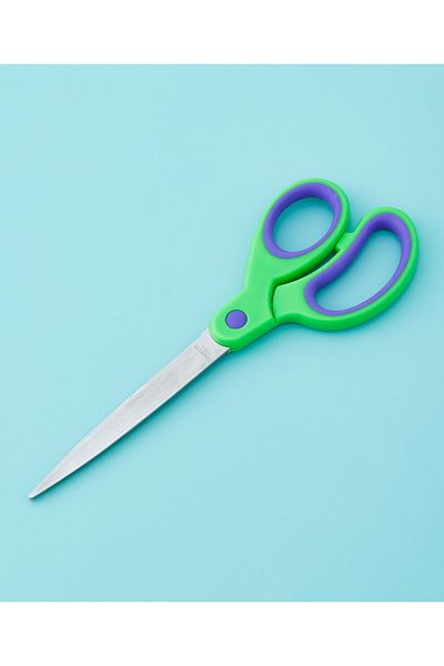 Fab N Funky مقص طويل بطرف مدبب للحرف اليدوية والمكتب، فعال ونظيف، أخضر - 21 سم