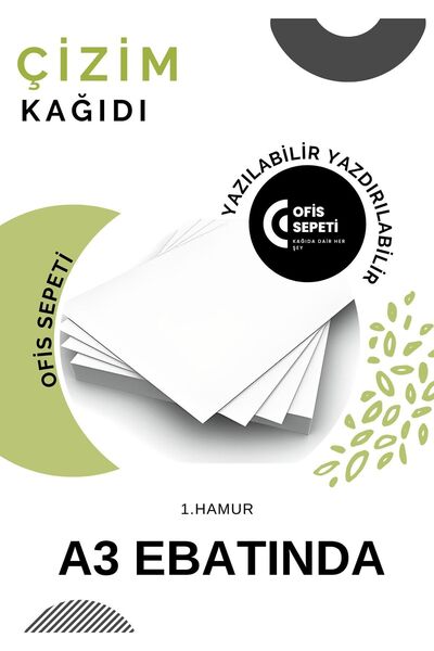 ÇÖZÜM KAĞIT ورق رسم A3 - 250 جرام، الأول عجينة، 175 قطعة
