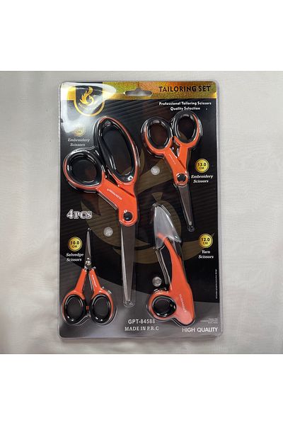 golden phoenix Tailor Scissors - Cleaning Scissors - Embroidery Scissors - Flat Scissors Set of 4