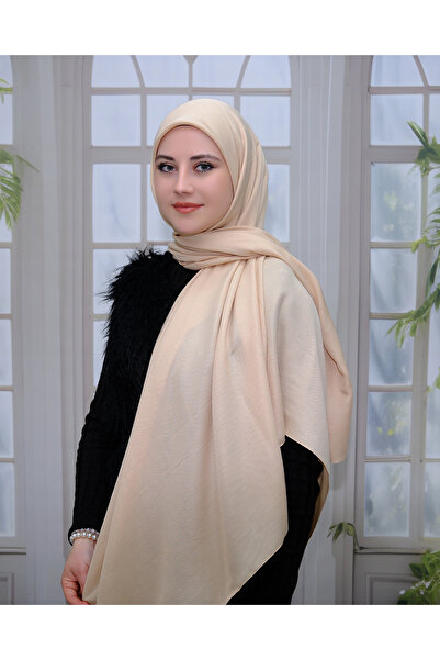 ZENİPEK Μπεζ Μεγάλο Μέγεθος 140cmx140cm Απλό Βαμβακερό Φουλάρι