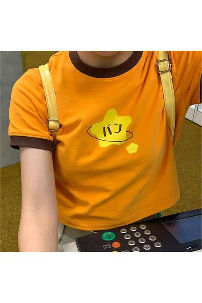 Köstebek Πορτοκαλί Happy Korean Star Half T-Shirt