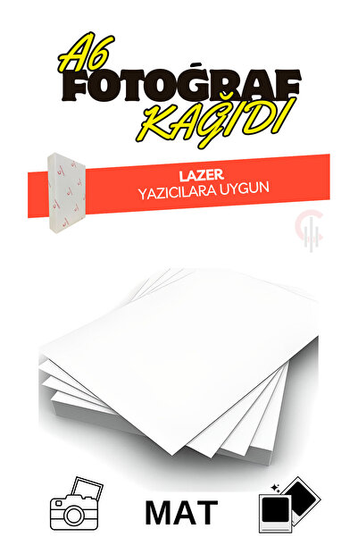 ÇÖZÜM KAĞIT Fotoğraf Kağıdı Mat A6 (10,5x14,8 cm) 200 Gr 500 Adet Lazer Yazıc...