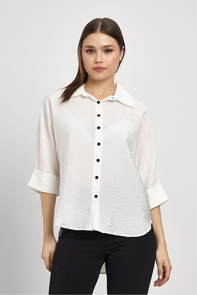 Rays 4361A Model Cămașă albă cu mânecă slabă