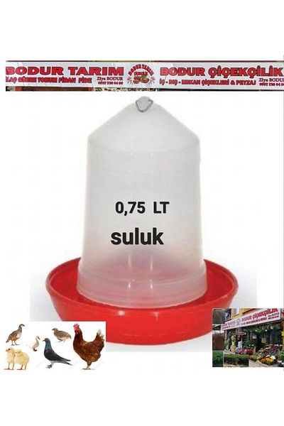 BODUR TARIM Transparent Blur - 0.75 ml Chick, Bird Chicken Drinker, 1st Quality Plastic