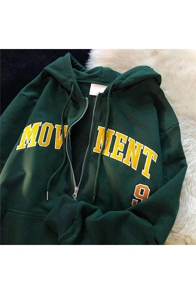 Köstebek Φούτερ Unisex Movement College με πράσινο φερμουάρ