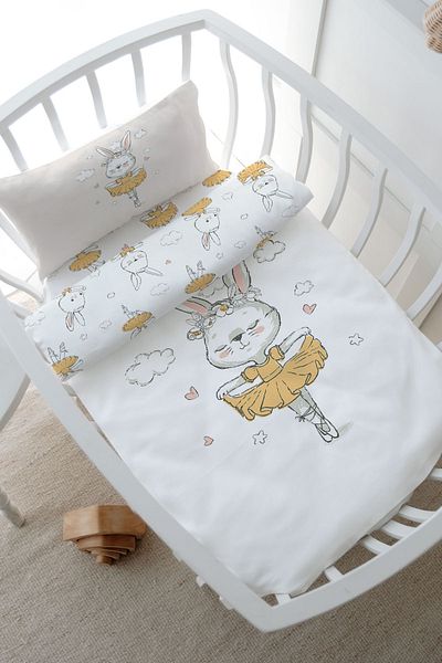 Tuğba Kuğu Mother's Side Crib Duvet Cover Set (60X100) - Iconic Series - Rabbit's Dream
