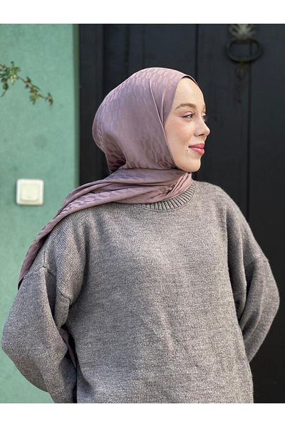 Modakaşmir Silky Jacquard Series Chain Pattern Shawl
