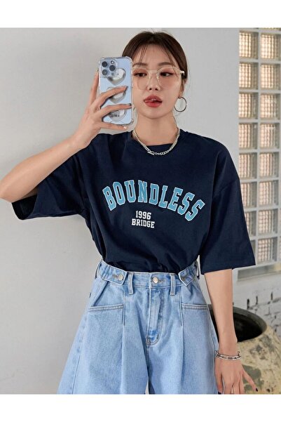 caddekombin Μπλουζάκι Boundless για γυναίκες Comfort Fit από βαμβακερό χτενισ...