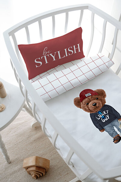 Tuğba Kuğu Park Yatak Nevresim Takımı (80x120) - Pure Baby Serisi - Sportmen Ayıcık