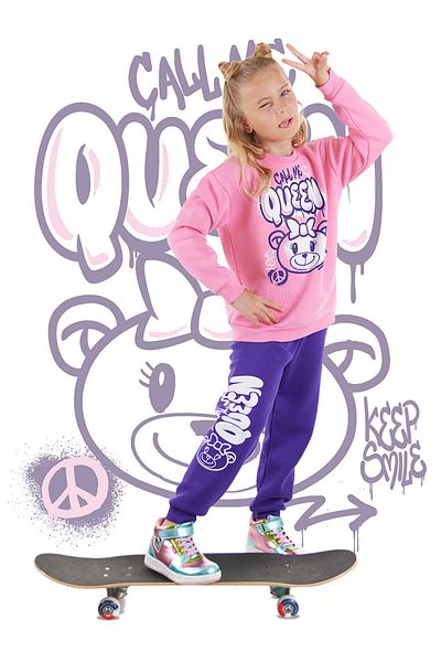 Denokids Σετ φόρμας για κορίτσια QuEEn BEar