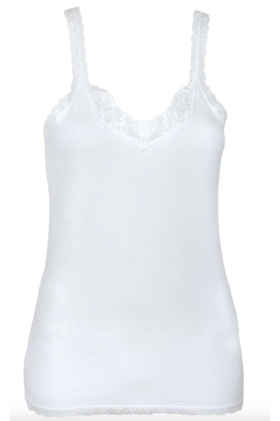 Belinay Жіночий боді, 47% модал, 47% бавовна, товсті бретелі, мереживні деталі