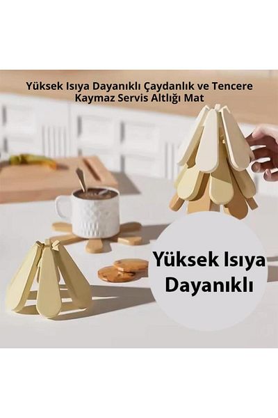 Polham Coofbe High Temperature Resistant Fireproof Non-Stick 3Pcs Teapot Mat Pot Mat Trivet Set He