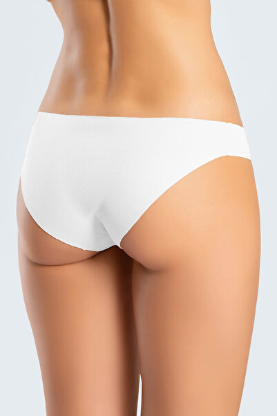 GRSN Жіночі безшовні, не залишають слідів, еластичні чорно-білі бікіні-трусики