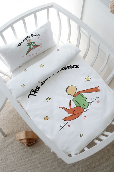 Tuğba Kuğu Pure Baby Park Bed Duvet Cover Set - 80X120 Fox and Little Prince