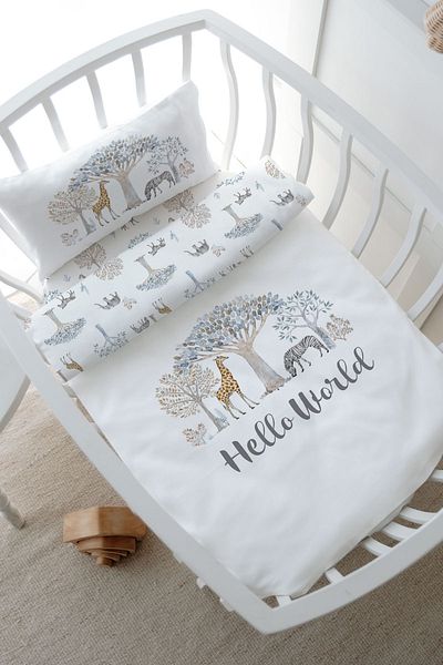 Tuğba Kuğu Park Bed Duvet Cover Set (80X120) - Iconic Series - Safari