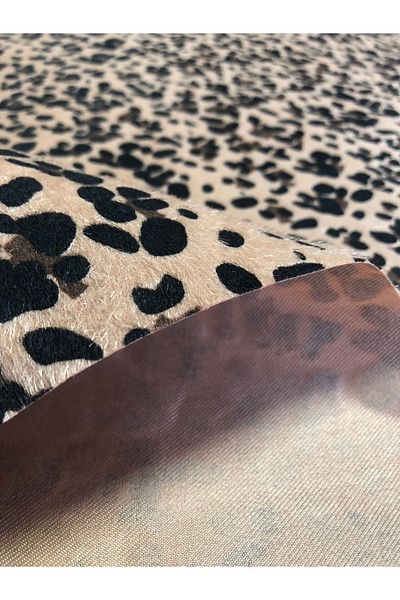 KumaşEvi Παπούτσια Leopard Faux Leather - 0,50 cm Υφασμάτινο Μαλλιά Ακάνθινο Τσάντα & Υλικά Χειροτεχνίας