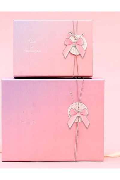 İNFİNİTYHOME 10Pcs Satin Bow - Pink Color