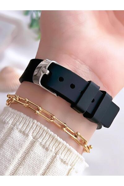 Coliseum Vintage Series Women's Watch and Bracelet Set with Silicone Band - Cl.8365.Bm2