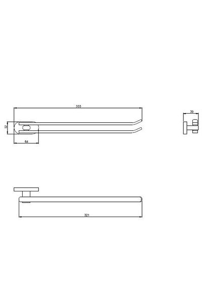Eca Serel Star Double Swivel Towel Holder 140114011