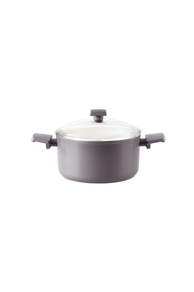 Madame Coco Nano Ceramic Deep Pot - Grey/White - 22 cm
