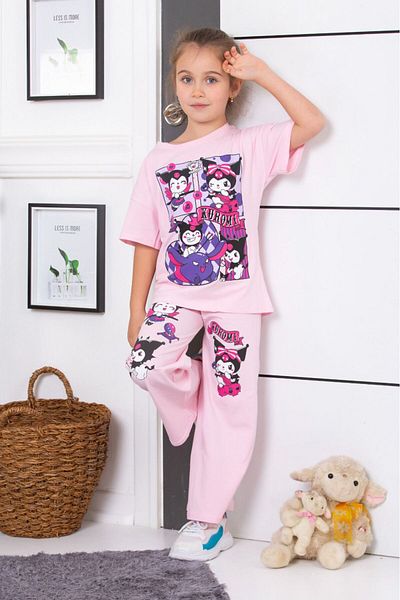 tunays shopping Oversize Spanish Leg Kuromi Printed Girl's Suit